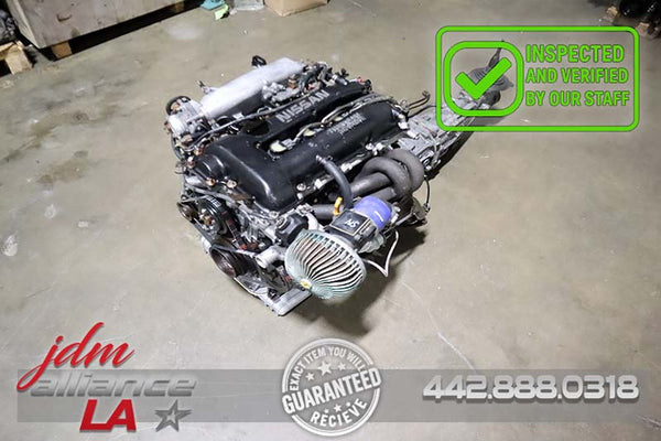 JDM Nissan Silvia SR20DET S14 DOHC Turbo Engine & 5 Spd Trans ECU Wiring Mafs